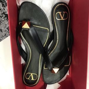 Valentino Roman Stud Leather Vw2s0bn0 Gnf 0no Sandals